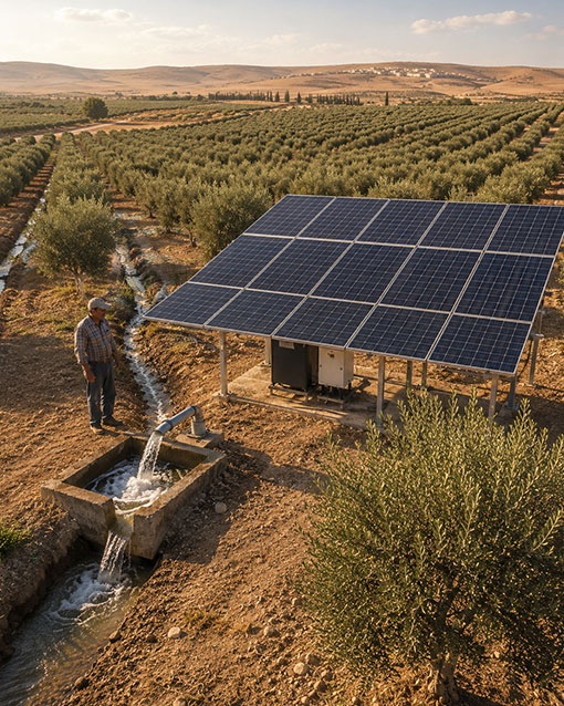 Installation photovoltaïque agricole en Tunisie — pompage solaire