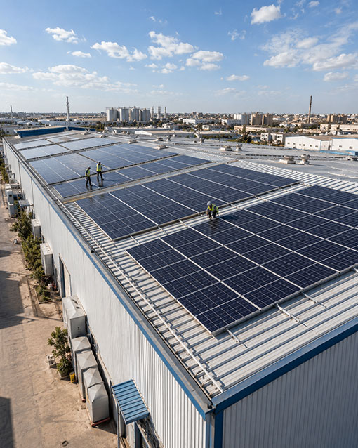 Installation photovoltaïque industrielle en Tunisie — Mak Énergies